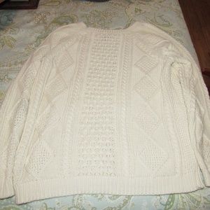 White Cable knit sweater